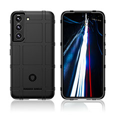 Silikon Hülle Handyhülle Ultra Dünn Flexible Schutzhülle 360 Grad Ganzkörper Tasche S07 für Samsung Galaxy S21 5G Schwarz