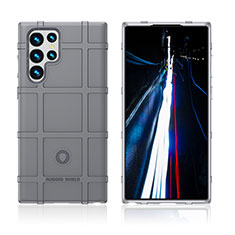 Silikon Hülle Handyhülle Ultra Dünn Flexible Schutzhülle 360 Grad Ganzkörper Tasche S07 für Samsung Galaxy S21 Ultra 5G Grau