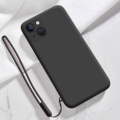Silikon Hülle Handyhülle Ultra Dünn Flexible Schutzhülle 360 Grad Ganzkörper Tasche S08 für Apple iPhone 13 Mini Schwarz