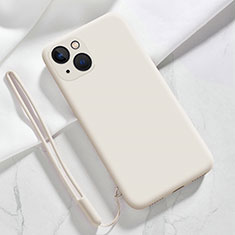 Silikon Hülle Handyhülle Ultra Dünn Flexible Schutzhülle 360 Grad Ganzkörper Tasche S08 für Apple iPhone 13 Mini Weiß