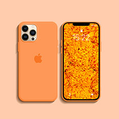 Silikon Hülle Handyhülle Ultra Dünn Flexible Schutzhülle 360 Grad Ganzkörper Tasche S08 für Apple iPhone 13 Pro Max Orange