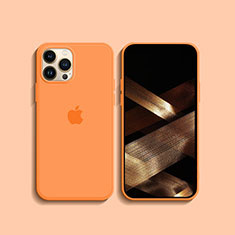 Silikon Hülle Handyhülle Ultra Dünn Flexible Schutzhülle 360 Grad Ganzkörper Tasche S08 für Apple iPhone 14 Pro Max Orange