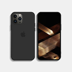 Silikon Hülle Handyhülle Ultra Dünn Flexible Schutzhülle 360 Grad Ganzkörper Tasche S08 für Apple iPhone 14 Pro Max Schwarz