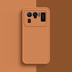 Silikon Hülle Handyhülle Ultra Dünn Flexible Schutzhülle 360 Grad Ganzkörper Tasche S08 für Xiaomi Mi 11 Ultra 5G Orange