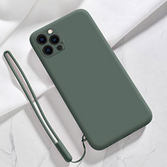 Silikon Hülle Handyhülle Ultra Dünn Flexible Schutzhülle 360 Grad Ganzkörper Tasche S09 für Apple iPhone 14 Pro Grün