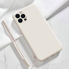 Silikon Hülle Handyhülle Ultra Dünn Flexible Schutzhülle 360 Grad Ganzkörper Tasche S09 für Apple iPhone 14 Pro Max Weiß