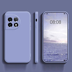 Silikon Hülle Handyhülle Ultra Dünn Flexible Schutzhülle 360 Grad Ganzkörper Tasche YK1 für OnePlus 11 5G Lavendel Grau