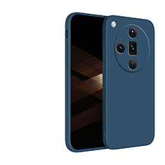 Silikon Hülle Handyhülle Ultra Dünn Flexible Schutzhülle 360 Grad Ganzkörper Tasche YK1 für Oppo Find X7 Ultra 5G Blau
