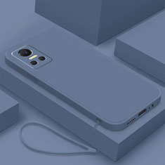 Silikon Hülle Handyhülle Ultra Dünn Flexible Schutzhülle 360 Grad Ganzkörper Tasche YK1 für Realme GT Neo3 5G Lavendel Grau