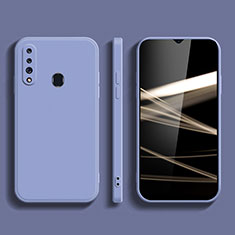 Silikon Hülle Handyhülle Ultra Dünn Flexible Schutzhülle 360 Grad Ganzkörper Tasche YK1 für Samsung Galaxy A20s Lavendel Grau