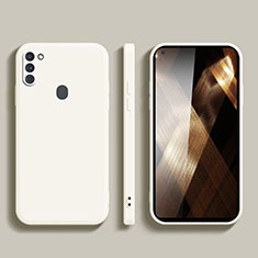 Silikon Hülle Handyhülle Ultra Dünn Flexible Schutzhülle 360 Grad Ganzkörper Tasche YK1 für Samsung Galaxy M11 Weiß