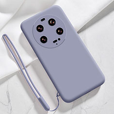 Silikon Hülle Handyhülle Ultra Dünn Flexible Schutzhülle 360 Grad Ganzkörper Tasche YK1 für Xiaomi Mi 13 Ultra 5G Lavendel Grau