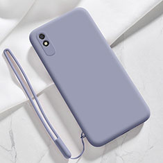 Silikon Hülle Handyhülle Ultra Dünn Flexible Schutzhülle 360 Grad Ganzkörper Tasche YK1 für Xiaomi Redmi 9AT Lavendel Grau