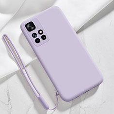 Silikon Hülle Handyhülle Ultra Dünn Flexible Schutzhülle 360 Grad Ganzkörper Tasche YK1 für Xiaomi Redmi Note 11 4G (2021) Violett