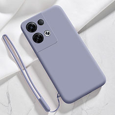 Silikon Hülle Handyhülle Ultra Dünn Flexible Schutzhülle 360 Grad Ganzkörper Tasche YK1 für Xiaomi Redmi Note 13 5G Lavendel Grau