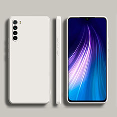 Silikon Hülle Handyhülle Ultra Dünn Flexible Schutzhülle 360 Grad Ganzkörper Tasche YK1 für Xiaomi Redmi Note 8 (2021) Weiß