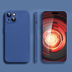 Silikon Hülle Handyhülle Ultra Dünn Flexible Schutzhülle 360 Grad Ganzkörper Tasche YK2 für Apple iPhone 14 Plus Blau