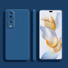 Silikon Hülle Handyhülle Ultra Dünn Flexible Schutzhülle 360 Grad Ganzkörper Tasche YK2 für Huawei Honor 90 Pro 5G Blau