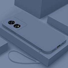 Silikon Hülle Handyhülle Ultra Dünn Flexible Schutzhülle 360 Grad Ganzkörper Tasche YK2 für Oppo A58 4G Lavendel Grau