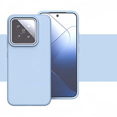 Silikon Hülle Handyhülle Ultra Dünn Flexible Schutzhülle 360 Grad Ganzkörper Tasche YK2 für Xiaomi Mi 14 5G Hellblau