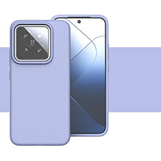 Silikon Hülle Handyhülle Ultra Dünn Flexible Schutzhülle 360 Grad Ganzkörper Tasche YK2 für Xiaomi Mi 14 5G Helles Lila