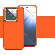 Silikon Hülle Handyhülle Ultra Dünn Flexible Schutzhülle 360 Grad Ganzkörper Tasche YK2 für Xiaomi Mi 14 5G Orange