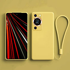 Silikon Hülle Handyhülle Ultra Dünn Flexible Schutzhülle 360 Grad Ganzkörper Tasche YK3 für Huawei P60 Pro Gelb