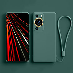 Silikon Hülle Handyhülle Ultra Dünn Flexible Schutzhülle 360 Grad Ganzkörper Tasche YK3 für Huawei P60 Pro Nachtgrün