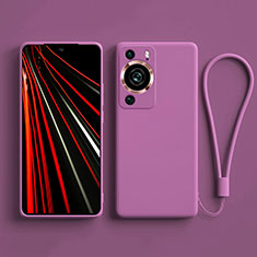 Silikon Hülle Handyhülle Ultra Dünn Flexible Schutzhülle 360 Grad Ganzkörper Tasche YK3 für Huawei P60 Pro Violett