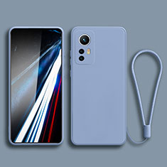 Silikon Hülle Handyhülle Ultra Dünn Flexible Schutzhülle 360 Grad Ganzkörper Tasche YK3 für Xiaomi Mi 12T 5G Lavendel Grau