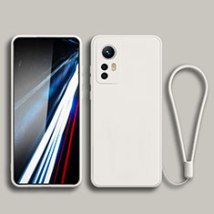Silikon Hülle Handyhülle Ultra Dünn Flexible Schutzhülle 360 Grad Ganzkörper Tasche YK3 für Xiaomi Mi 12T 5G Weiß