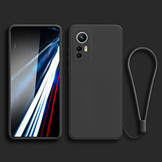 Silikon Hülle Handyhülle Ultra Dünn Flexible Schutzhülle 360 Grad Ganzkörper Tasche YK3 für Xiaomi Mi 12T Pro 5G Schwarz