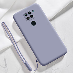 Silikon Hülle Handyhülle Ultra Dünn Flexible Schutzhülle 360 Grad Ganzkörper Tasche YK3 für Xiaomi Redmi Note 9 Lavendel Grau