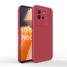 Silikon Hülle Handyhülle Ultra Dünn Flexible Schutzhülle 360 Grad Ganzkörper Tasche YK4 für Vivo iQOO Neo6 SE 5G Rot