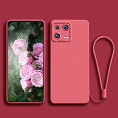 Silikon Hülle Handyhülle Ultra Dünn Flexible Schutzhülle 360 Grad Ganzkörper Tasche YK4 für Xiaomi Mi 13 5G Pink