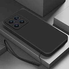 Silikon Hülle Handyhülle Ultra Dünn Flexible Schutzhülle 360 Grad Ganzkörper Tasche YK4 für Xiaomi Mi 14 5G Schwarz