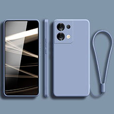 Silikon Hülle Handyhülle Ultra Dünn Flexible Schutzhülle 360 Grad Ganzkörper Tasche YK5 für Xiaomi Redmi Note 13 5G Lavendel Grau