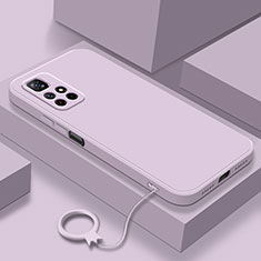 Silikon Hülle Handyhülle Ultra Dünn Flexible Schutzhülle 360 Grad Ganzkörper Tasche YK6 für Xiaomi Redmi Note 11 5G Helles Lila