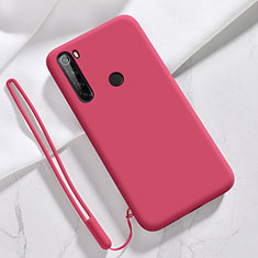Silikon Hülle Handyhülle Ultra Dünn Flexible Schutzhülle 360 Grad Ganzkörper Tasche YK6 für Xiaomi Redmi Note 8 (2021) Rot