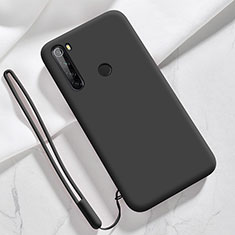 Silikon Hülle Handyhülle Ultra Dünn Flexible Schutzhülle 360 Grad Ganzkörper Tasche YK6 für Xiaomi Redmi Note 8 (2021) Schwarz