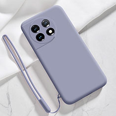 Silikon Hülle Handyhülle Ultra Dünn Flexible Schutzhülle 360 Grad Ganzkörper Tasche YK8 für OnePlus 11 5G Lavendel Grau