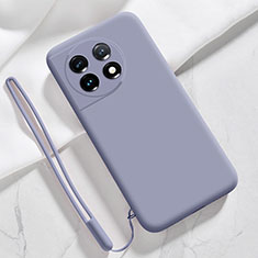 Silikon Hülle Handyhülle Ultra Dünn Flexible Schutzhülle 360 Grad Ganzkörper Tasche YK8 für OnePlus 11R 5G Lavendel Grau