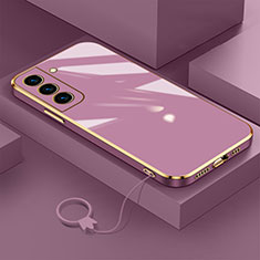Silikon Hülle Handyhülle Ultra Dünn Flexible Schutzhülle Tasche M01 für Samsung Galaxy S21 5G Violett