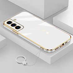 Silikon Hülle Handyhülle Ultra Dünn Flexible Schutzhülle Tasche M01 für Samsung Galaxy S21 5G Weiß
