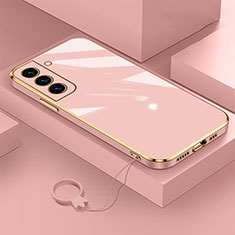 Silikon Hülle Handyhülle Ultra Dünn Flexible Schutzhülle Tasche M01 für Samsung Galaxy S22 5G Rosegold