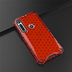 Silikon Hülle Handyhülle Ultra Dünn Flexible Schutzhülle Tasche S01 für Motorola Moto G8 Play Rot