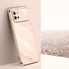 Silikon Hülle Handyhülle Ultra Dünn Flexible Schutzhülle Tasche S01 für Vivo iQOO 9 Pro 5G Gold