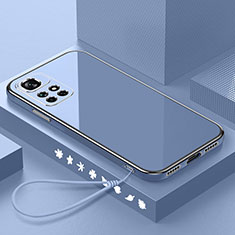Silikon Hülle Handyhülle Ultra Dünn Flexible Schutzhülle Tasche S01 für Xiaomi Redmi Note 11 4G (2021) Lavendel Grau