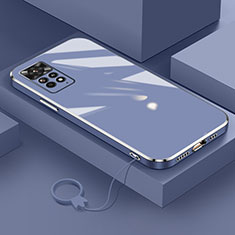 Silikon Hülle Handyhülle Ultra Dünn Flexible Schutzhülle Tasche S01 für Xiaomi Redmi Note 11 Pro 5G Lavendel Grau
