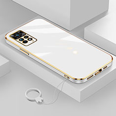 Silikon Hülle Handyhülle Ultra Dünn Flexible Schutzhülle Tasche S01 für Xiaomi Redmi Note 11 Pro 5G Weiß